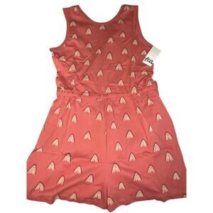 NEW Tea Collection rainbow reversible romper size 16